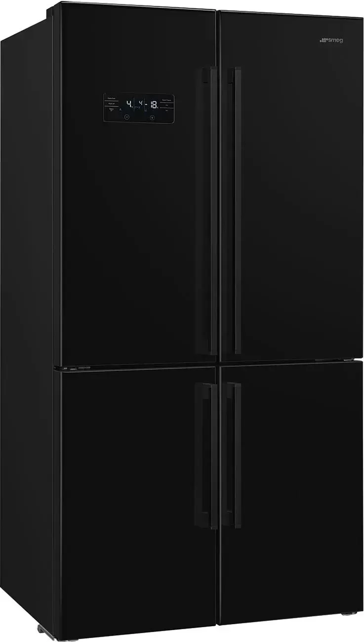 SMEG FQ60NDE Отдельностоящий 4-х дверный холодильник Side-by-Side, No-frost, 90.8 см, цвет чёрный